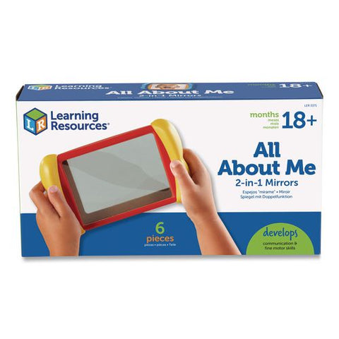 All About Me 2-in-1 Mirrors, Ages 18 Months And Up, Assorted Colors, 6 Pieces