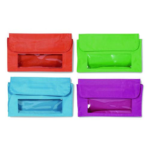 Magnetic Storage Pockets, 9.5" X 1" X 5.5", Assorted Colors, 4 Pockets