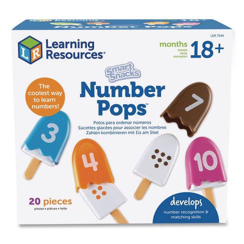 Smart Snacks Number Pops, Pre-k, 20 Pieces