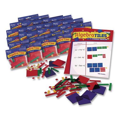 Algebra Tiles Class Set, Grades 7 To 9, 32 Pieces/set, 30 Sets