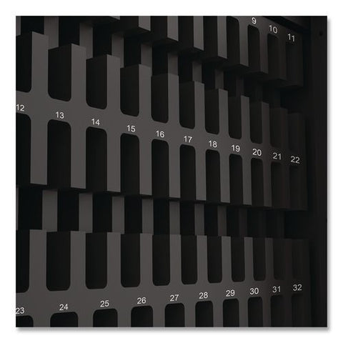 Cell Guard 30-bay Cabinet For 32 Devices, 14.96 X 16.14 X 8.98, Black