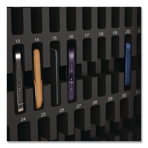 Cell Guard 30-bay Cabinet For 32 Devices, 14.96 X 16.14 X 8.98, Black