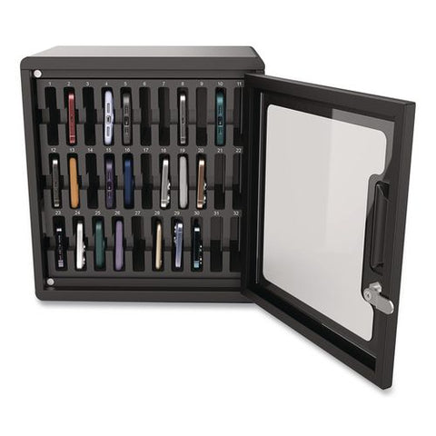 Cell Guard 30-bay Cabinet For 32 Devices, 14.96 X 16.14 X 8.98, Black