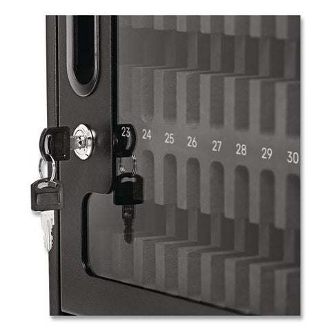 Cell Guard 30-bay Cabinet For 32 Devices, 14.96 X 16.14 X 8.98, Black