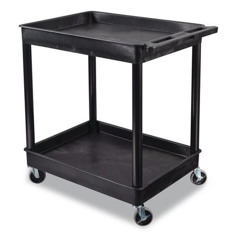 Endura Two-shelf Utility Cart, Plastic, 400 Lb Capacity, 32 X 24 X 37.5. Black