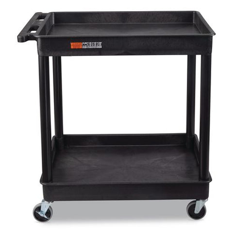 Endura Two-shelf Utility Cart, Plastic, 400 Lb Capacity, 32 X 24 X 37.5. Black