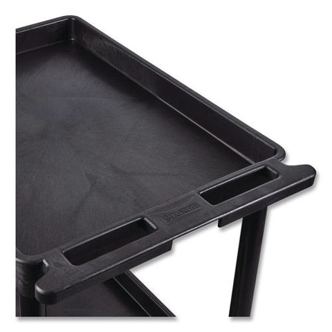 Endura Two-shelf Utility Cart, Plastic, 400 Lb Capacity, 32 X 24 X 37.5. Black