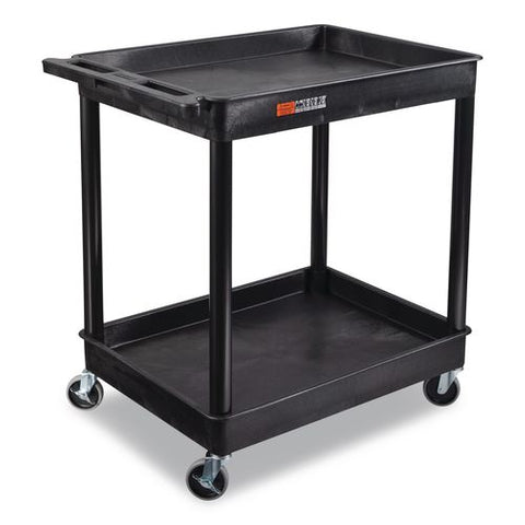 Endura Two-shelf Utility Cart, Plastic, 400 Lb Capacity, 32 X 24 X 37.5. Black