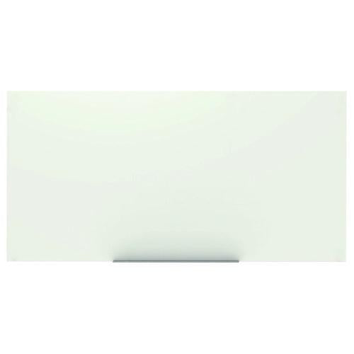 Magnetic Wall-mounted Glass Board, 96" X 48", White Surface, Frameless
