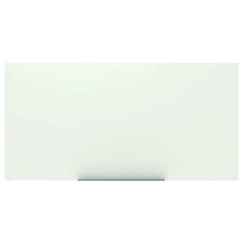Magnetic Wall-mounted Glass Board, 96" X 48", White Surface, Frameless