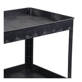 Workload Two-shelf Heavy-duty Industrial Utility Cart, Plastic, 500 Lb Capacity, 45.5" X 25.5" X 33", Black