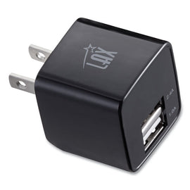 Dual Usb Port Wall Charger, Usb-a Port/usb-c Port, Black
