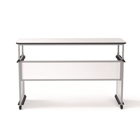 Modular Teacher's Desk, 60.25 X 21 X 32 To 38, White