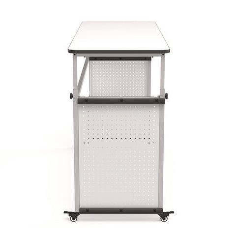 Modular Teacher's Desk, 60.25 X 21 X 32 To 38, White