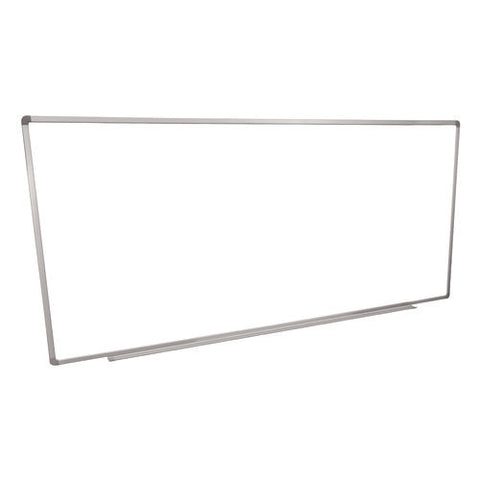 Wall-mounted Magnetic Whiteboard, 96" X 40", White Surface, Silver Aluminum Frame