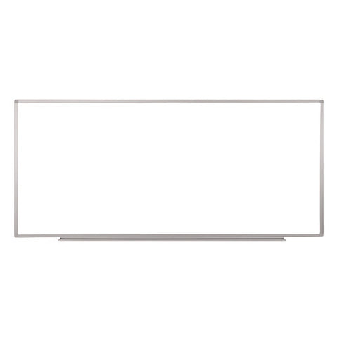 Wall-mounted Magnetic Whiteboard, 96" X 40", White Surface, Silver Aluminum Frame