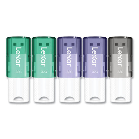 Jumpdrive S60 Usb Flash Drive, 32 Gb, Assorted Colors, 5/pack