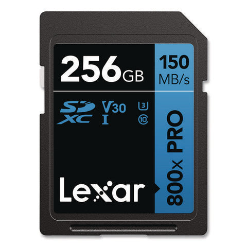 High-performance Pro Blue Series Sdxc Memory Card, Uhs-i V30 U1 Class 10, 256 Gb