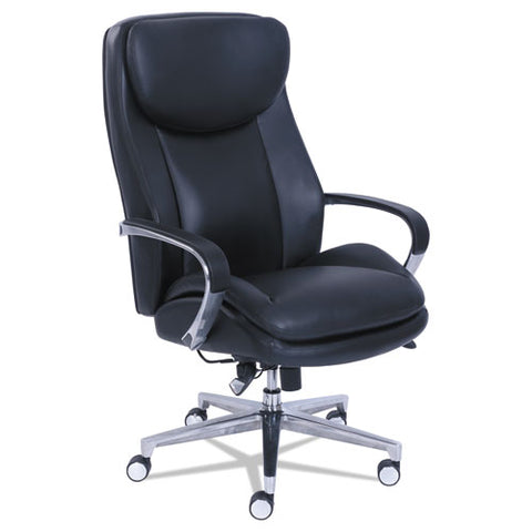 Commercial 2000 Big/tall Executive Chair, Lumbar, Supports 400 Lb, 20.25" To 23.25" Seat Height, Black Seat/back, Silver Base