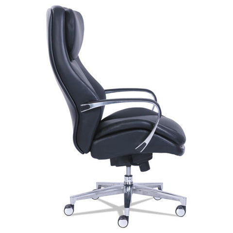 Commercial 2000 Big/tall Executive Chair, Supports Up To 400 Lb, 20.5" To 23.5" Seat Height, Black Seat/back, Silver Base