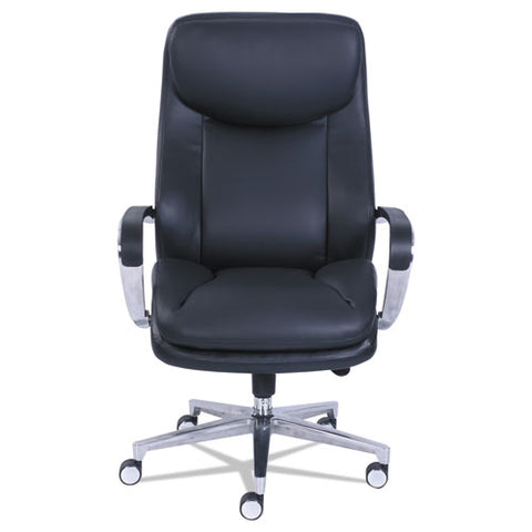 Commercial 2000 Big/tall Executive Chair, Supports Up To 400 Lb, 20.5" To 23.5" Seat Height, Black Seat/back, Silver Base