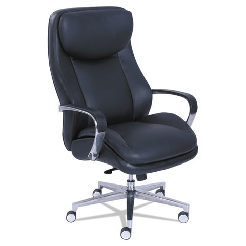 Commercial 2000 Big/tall Executive Chair, Supports Up To 400 Lb, 20.5" To 23.5" Seat Height, Black Seat/back, Silver Base