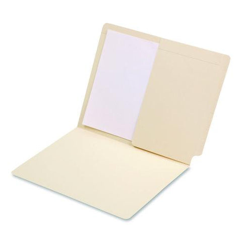 Manila End Tab Pocket Folder, Right Pocket, Straight Tabs, Letter Size, Manila, 50/box