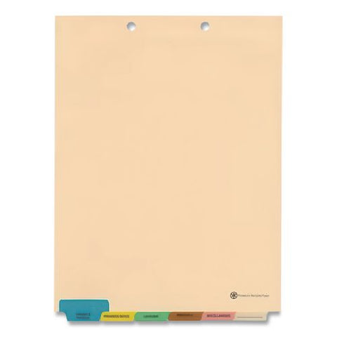 6-tab Medical Chart Indexes, Bottom Tab, Assorted Medical, Manila, 65/box
