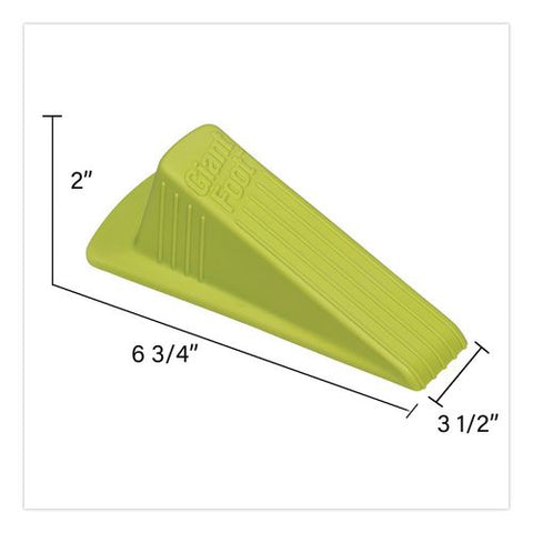 Giant Foot Doorstop, Safety Green, 6/carton
