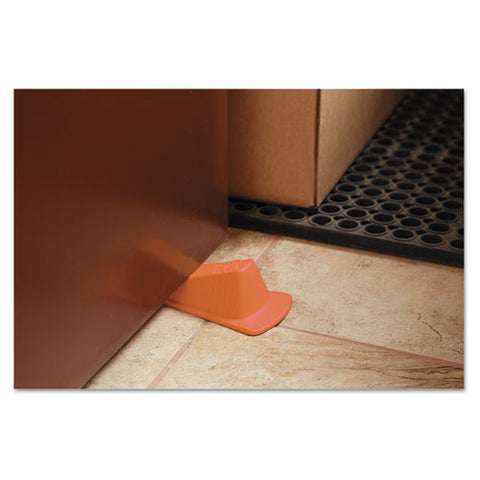 Giant Foot Doorstop, No-slip Rubber Wedge, 3.5w X 6.75d X 2h, Safety Orange