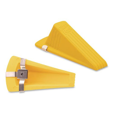 Giant Foot Magnetic Doorstop, Magnetic/wedge, Safety Yellow, 6/carton