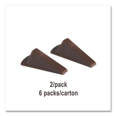 Giant Foot Doorstop, Wedge, Brown, 2/pack, 6 Packs/carton