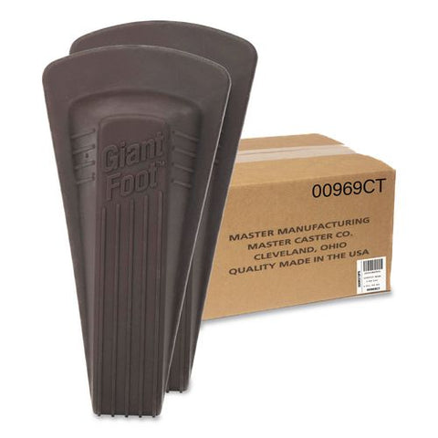 Giant Foot Doorstop, Wedge, Brown, 2/pack, 6 Packs/carton