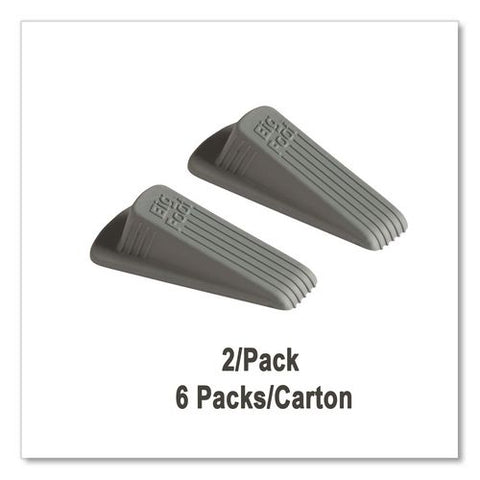 Big Foot Doorstop, Gray, 2/pack, 6 Packs/carton