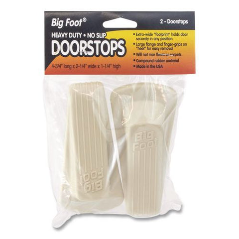 Big Foot Doorstop, Wedge, Beige, 2/pack, 6 Packs/carton