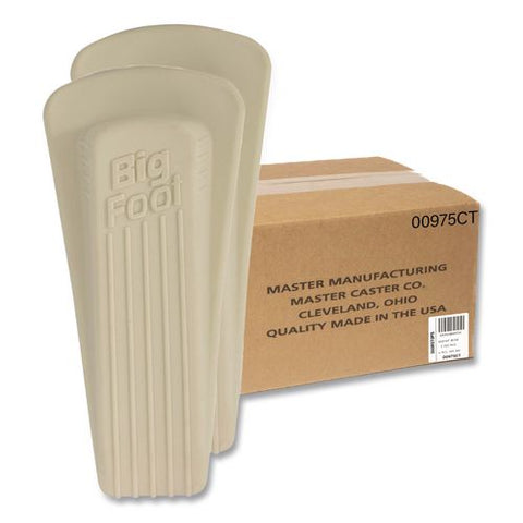 Big Foot Doorstop, Wedge, Beige, 2/pack, 6 Packs/carton