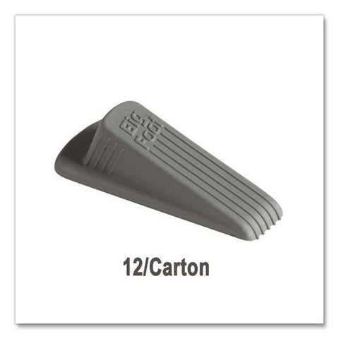 Big Foot Doorstop, Gray, Bulk Pack, 12/carton