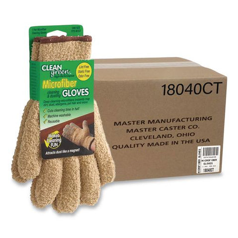 Cleengreen Microfiber Cleaning And Dusting Gloves, 6 Pairs/carton