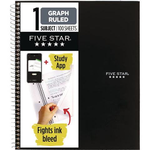 Wirebound Notebook With 2 Pockets, 1-subject, Quadrille Rule (4 Sq/in), Randomly Assorted Cover Color, (100) 11 X 8.5 Sheets