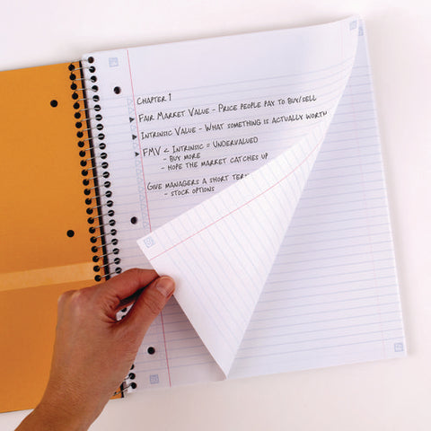 Wirebound Notebook With Eight Pockets, 5-subject, Medium/college Rule, Randomly Assorted Cover Color, (200) 11 X 8.5 Sheets