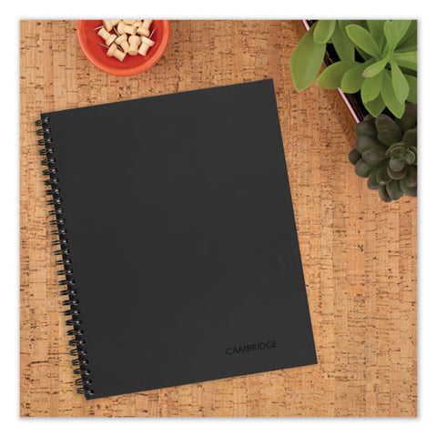 Wirebound Business Notebook, 1-subject, Wide/legal Rule, Black Linen Cover, (80) 9.5 X 6.63 Sheets