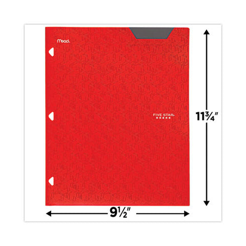 Two-pocket Stay-put Plastic Folder, 11 X 8.5, Assorted, 4/pack