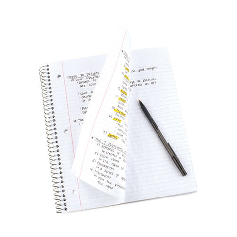 Wirebound Notebook, 1-subject, Medium/college Rule, Assorted Cover Colors, (100) 11 X 8.5 Sheets, 6/pack