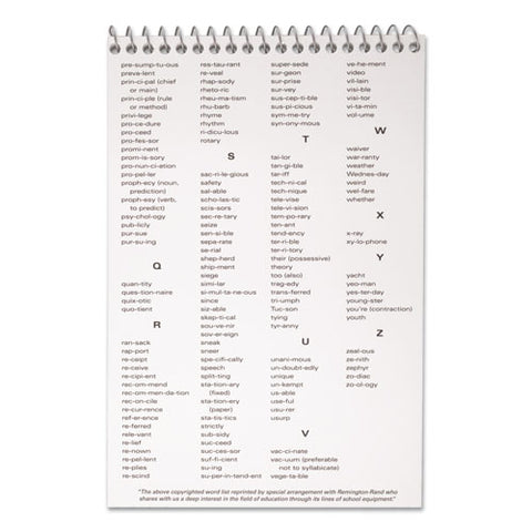 Spell-write Wirebound Steno Pad, Randomly Assorted Cover Colors, Gregg Rule, (80) White 6 X 9 Sheets