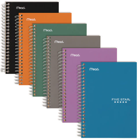 Wirebound Notebook, 1-subject, Medium/college Rule, Randomly Assorted Cover Color (80) 7.5 X 5.5 Sheets