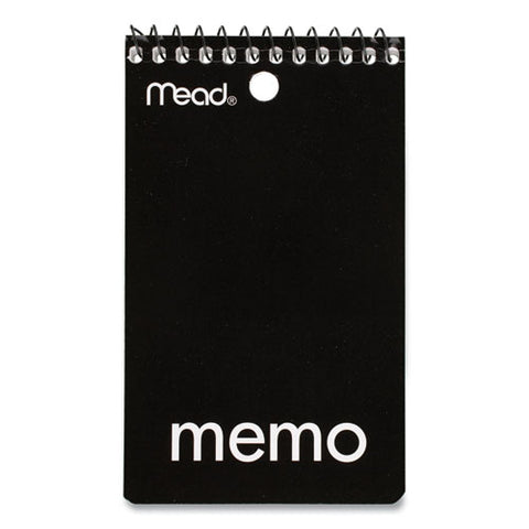 Wirebound Memo Pad With Wall-hanger Eyelet, Medium/college Rule, Randomly Assorted Cover Colors, 60 White 3 X 5 Sheets