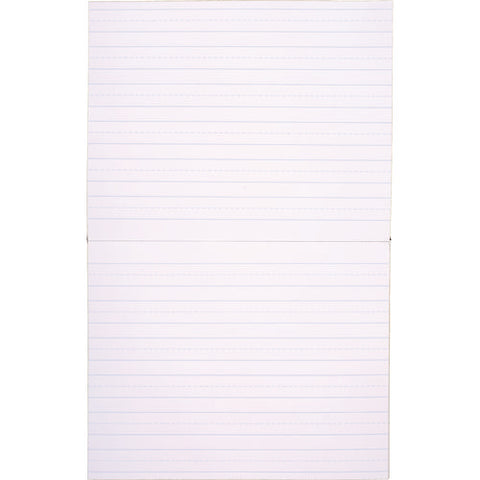 Learn To Letter Primary Journal With Raised Ruling, Manuscript Format, Orange/white/blue Cover, (40) 10 X 8 Sheets