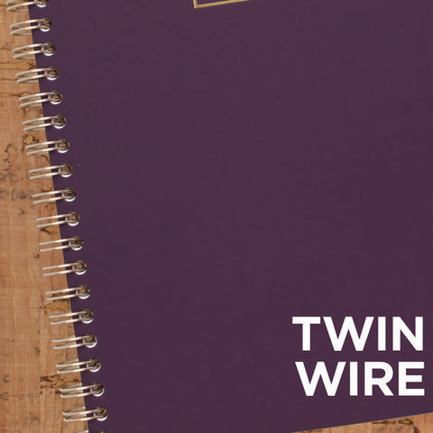 Jewel Tone Notebook, Gold Twin-wire, 1-subject, Wide/legal Rule, Purple Cover, (80) 9.5 X 7.25 Sheets