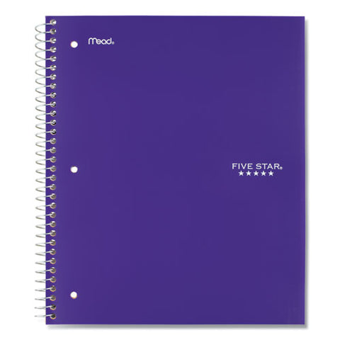 Wirebound Notebook With Eight Pockets, 5-subject, Wide/legal Rule, Randomly Assorted Cover Color, (200) 10.5 X 8 Sheets