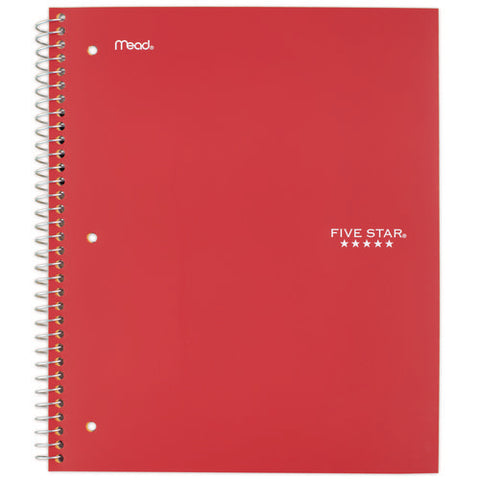 Wirebound Notebook With Two Pockets, 1-subject, Medium/college Rule, Red Cover, (100) 11 X 8.5 Sheets